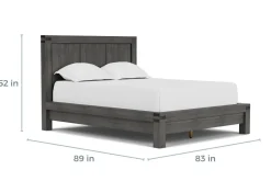 Mor Furniture Beds|Meadow Panel Bed W/ Storage In Brown, Full