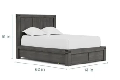 Mor Furniture Beds|Meadow Panel Bed W/ Storage In Brown, Full