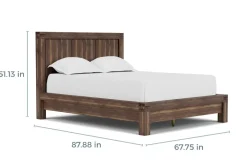 Mor Furniture Beds|Meadow Panel Bed W/ Storage In Brown, Full