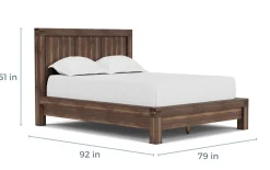 Mor Furniture Beds|Meadow Panel Bed W/ Storage In Brown, Full