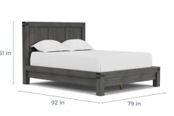 Mor Furniture Bedroom Sets|Meadow Panel Storage Bed, Dresser, Mirror & Nightstand In Gray, Full