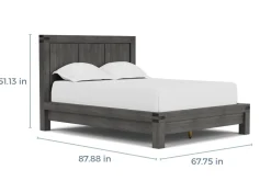 Mor Furniture Bedroom Sets|Meadow Panel Storage Bed, Dresser, Mirror & Nightstand In Gray, Full