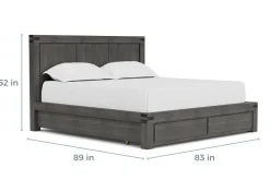 Mor Furniture Bedroom Sets|Meadow Panel Storage Bed, Dresser, Mirror & Nightstand In Gray, Full