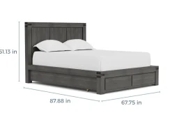 Mor Furniture Bedroom Sets|Meadow Panel Storage Bed, Dresser, Mirror & Nightstand In Gray, Full