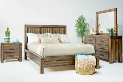 Mor Furniture Bedroom Sets|Meadow Panel Storage Bed, Dresser, Mirror & Nightstand In Gray, Full