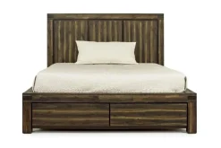 Mor Furniture Bedroom Sets|Meadow Panel Storage Bed, Dresser, Mirror & Nightstand In Gray, Full