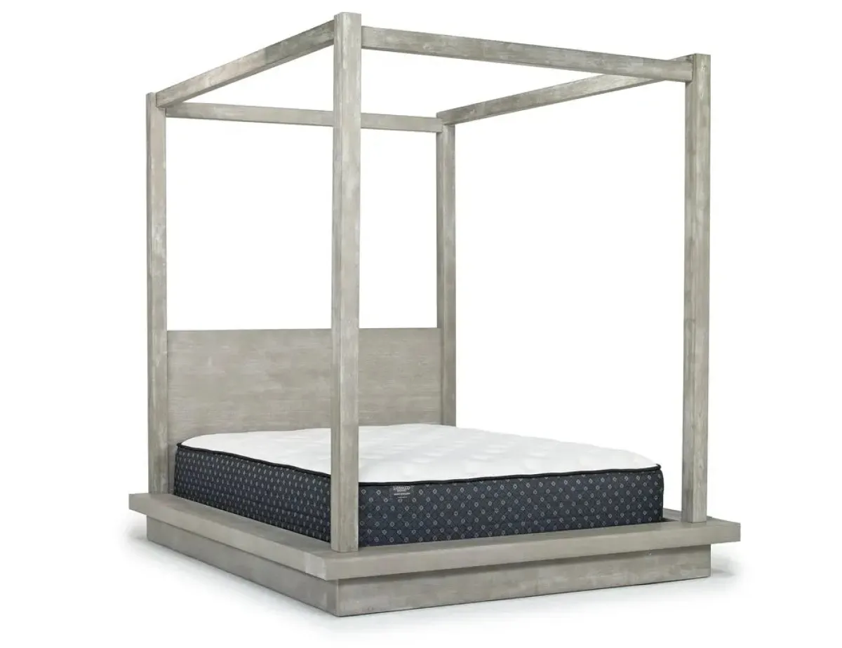 Mor Furniture Bedroom Sets|Melbourne Canopy Bed, Dresser, Mirror, Nightstand In Brown Mel, Queen