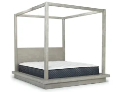 Mor Furniture Bedroom Sets|Melbourne Canopy Bed, Dresser, Mirror, Nightstand In Brown Mel, Queen
