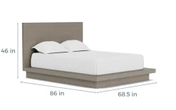 Mor Furniture Beds|Melbourne Panel Bed In Mineral, Full