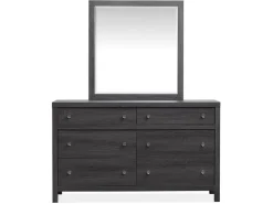 Mor Furniture Bedroom Sets|Merrifield Panel Bed, Dresser, Mirror & Nightstand In Pecan Sandy, Twin
