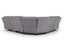 Mor Furniture Reclining Sectionals|Sectionals|Mia 6 Piece 2 Power Sectional W/ 2 Power Armless Recliner In Gray