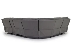 Mor Furniture Reclining Sectionals|Sectionals|Mia 6 Piece 2 Power Sectional W/ 2 Power Armless Recliner In Gray
