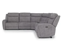 Mor Furniture Reclining Sectionals|Sectionals|Mia 6 Piece 2 Power Sectional In Gray