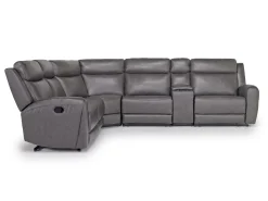 Mor Furniture Sectionals|Mia 6 Piece Reclining Sectional W/ Armless Recliner In Gray