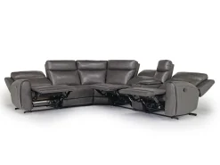 Mor Furniture Sectionals|Mia 6 Piece Reclining Sectional W/ Armless Recliner In Gray