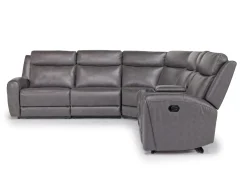 Mor Furniture Sectionals|Mia 6 Piece Reclining Sectional W/ Armless Recliner In Gray