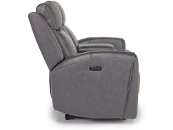 Mor Furniture Reclining Loveseats|Loveseats|Mia 2 Power Console Loveseat In Gray
