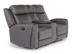 Mor Furniture Reclining Sofas|Loveseats|Mia Reclining Console Loveseat In Gray
