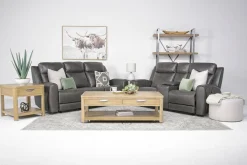 Mor Furniture Reclining Sofas|Loveseats|Mia Reclining Console Loveseat In Gray