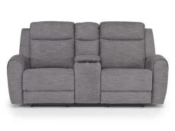 Mor Furniture Reclining Sofas|Loveseats|Mia Reclining Console Loveseat In Gray