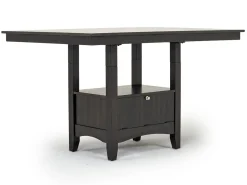Mor Furniture Seating For 6|Counter Height Dining Sets|Miami Adjustable Dining Table, 4 Stools & Bench In Gray