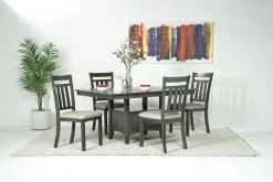Mor Furniture Seating For 4|Dining Room Sets|Miami Adjustable Dining Table & 4 Chairs In Gray