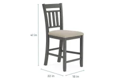 Mor Furniture Counter Height Stools|Barstools|Miami Counter Height Stool In Gray