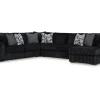 Mor Furniture Sectionals|Midnight Madness 4 Piece Chaise Sectional In Onyx, Right Facing