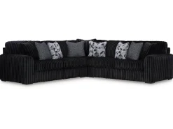 Mor Furniture Sectionals|Midnight Madness 3 Piece Sectional In Onyx