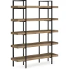 Mor Furniture Bookcases & Library Walls|Montia Bookcase In Brown/Gray