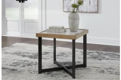 Mor Furniture Sofa & End Tables|Montia End Table In Brown/Black/Gray