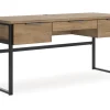 Mor Furniture Desks|Montia Office Desk In Brown/Gray