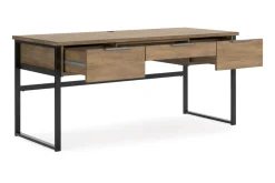 Mor Furniture Desks|Montia Office Desk In Brown/Gray