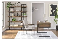 Mor Furniture Desks|Montia Office Desk In Brown/Gray