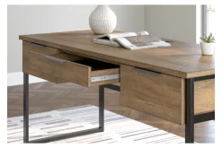 Mor Furniture Desks|Montia Office Desk In Brown/Gray