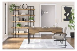 Mor Furniture Desks|Montia Office Desk In Brown/Gray
