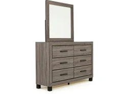 Mor Furniture Bedroom Sets|Naialyn Bookcase Bed, Dresser, Mirror & Nightstand In , Full Gray