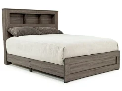 Mor Furniture Beds|Naialyn Bookcase Bed In , Full Gray
