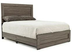 Mor Furniture Bedroom Sets|Naialyn Panel Bed, Dresser, Mirror & Nightstand In , Full Gray