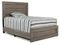 Mor Furniture Bedroom Sets|Naialyn Panel Bed, Dresser, Mirror & Nightstand In , Full Gray