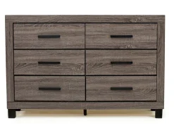 Mor Furniture Bedroom Sets|Naialyn Panel Bed, Dresser, Mirror & Nightstand In , Full Gray