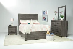 Mor Furniture Beds|Naialyn Panel Bed In , Full Gray
