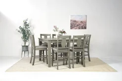 Mor Furniture Seating For 6|Counter Height Dining Sets|Napa Counter Height Extendable Dining Table & 6 Stools In Brown