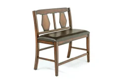 Mor Furniture Seating For 6|Counter Height Dining Sets|Napa Counter Height Extendable Dining Table, 4 Stools & Bench In Brown
