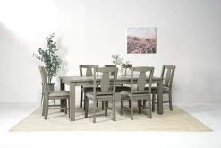 Mor Furniture Seating For 6|Dining Room Sets|Napa Extendable Dining Table & 6 Chairs In Brown