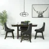 Mor Furniture Seating For 4|Dining Room Sets|New Haven Adjustable Extendable Dining Table & 4 Chairs In Brown