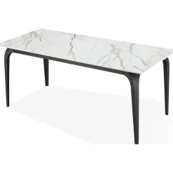 Mor Furniture Seating For 4|Dining Room Sets|Nicoya Dining Table & 4 Chairs In Black Sintered Stone