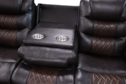 Mor Furniture Reclining Sofas|Nikko Reclining Sofa & Console Loveseat In Brown