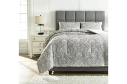 Mor Furniture Duvets & Coverlets|Duvets & Coverlets|Noel Comforter Set In Gray & Tan, Queen
