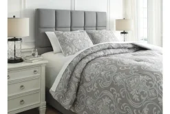Mor Furniture Duvets & Coverlets|Duvets & Coverlets|Noel Comforter Set In Gray & Tan, Queen